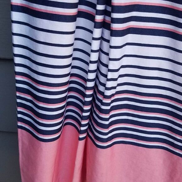 Charter Club 100% Cotton Pleated Strip Skirt Size 10 - Picture 9 of 12